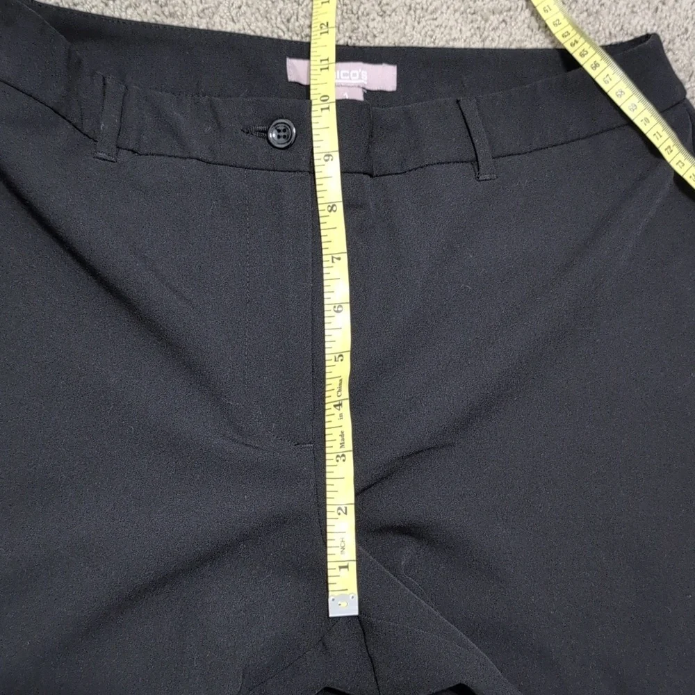 Chico's Black Straight Leg Slacks Work Pants Women's Size 1(8) Short - Picture 6 of 9